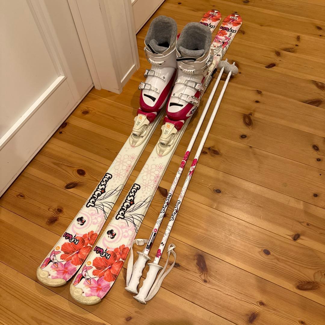 Rossignol キッズスキー板（140） ビンディング、ブーツ、ストック付
