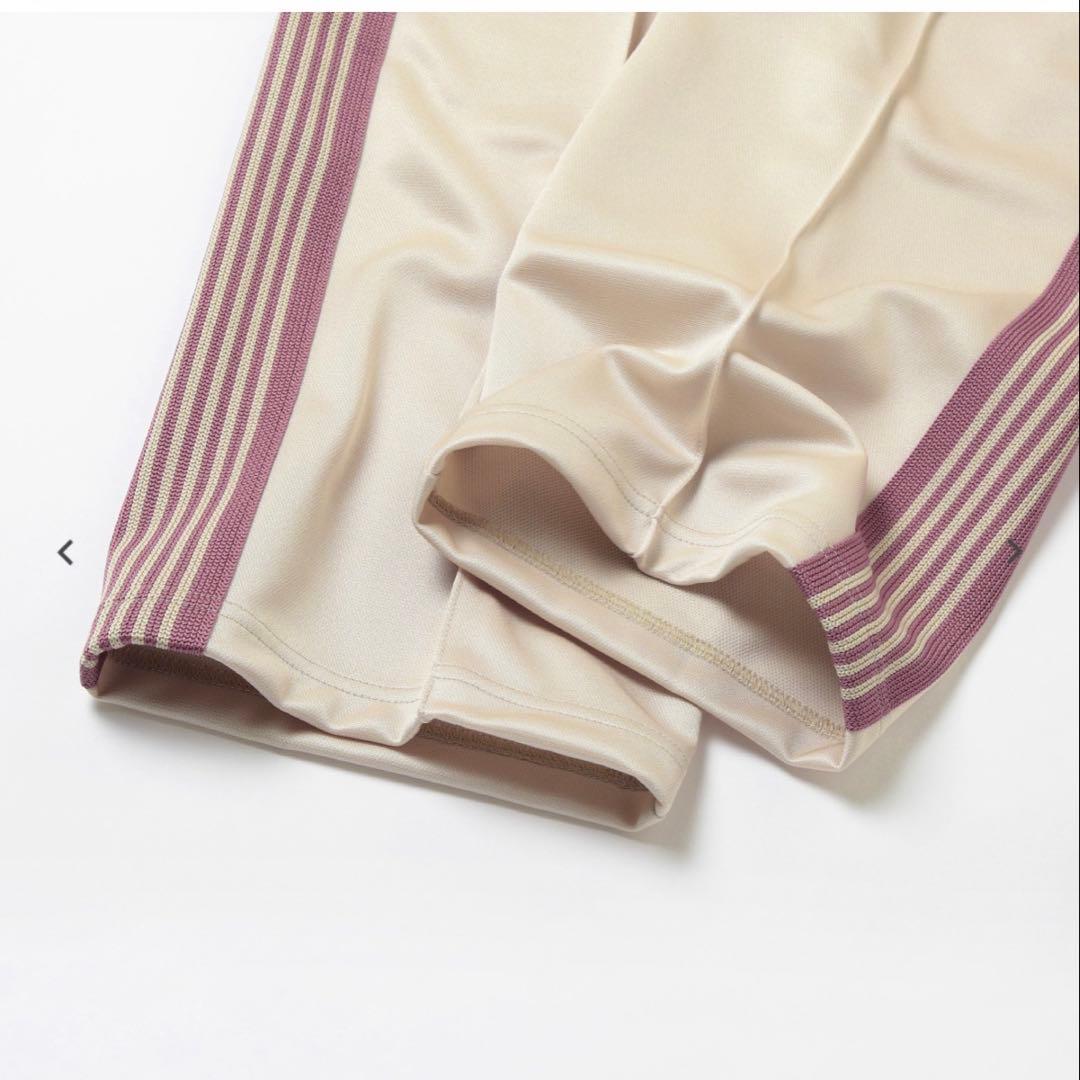 Needles★TRACK PANT POLY SMOOTHホワイト/ピンクXS