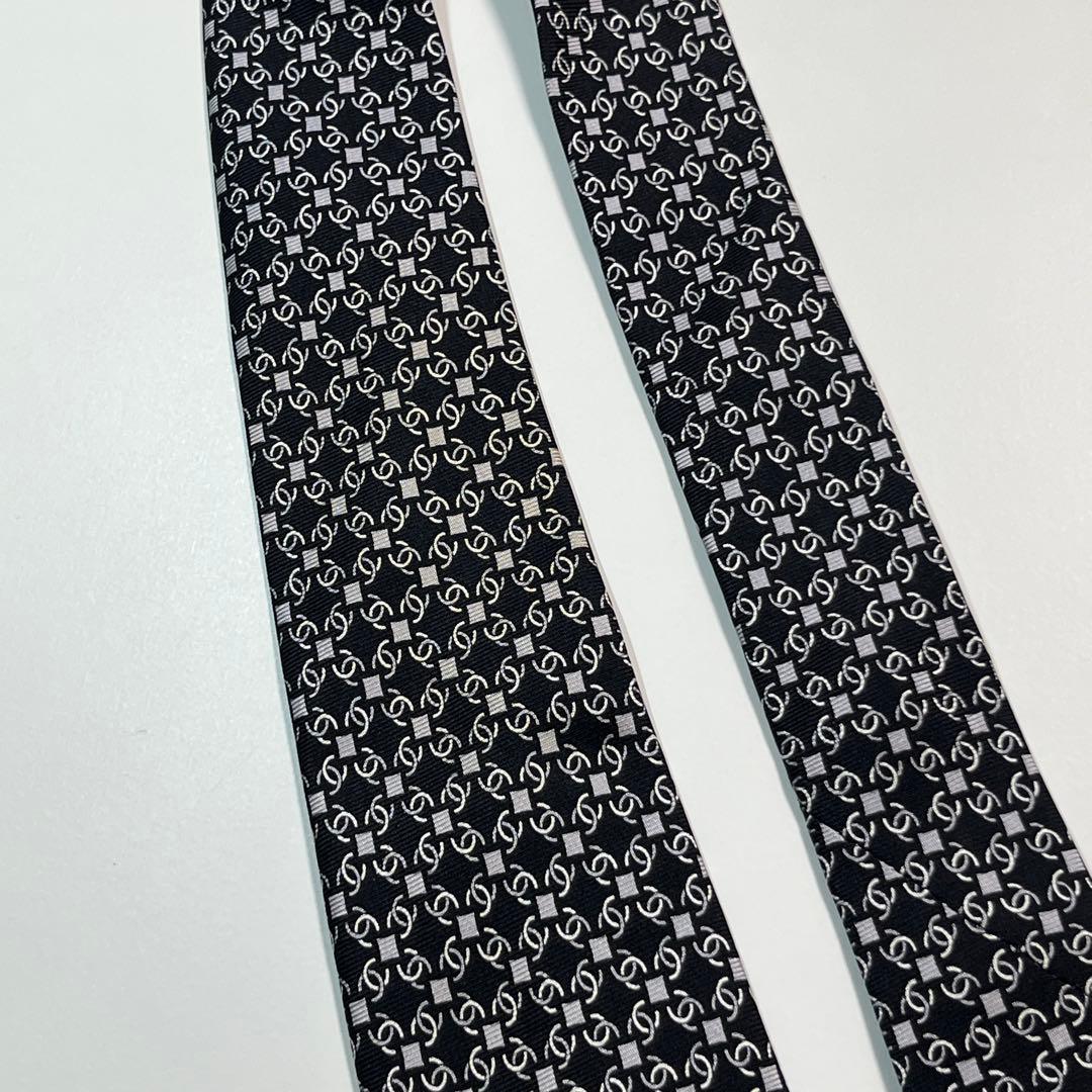 ✨良品✨ CHANEL シャネル　ネクタイ　高級シルク　ココマーク　総柄