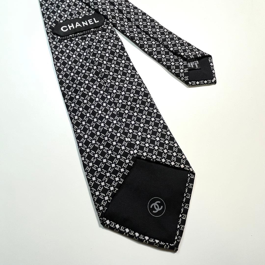 ✨良品✨ CHANEL シャネル　ネクタイ　高級シルク　ココマーク　総柄