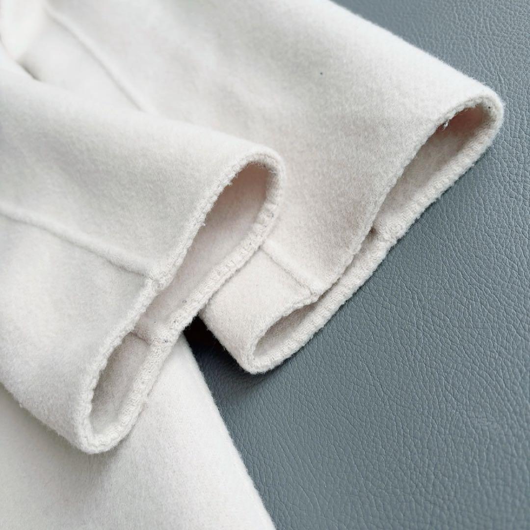 銀座マギー　platine　ウールフーデットコート　ダブルフェイス　リバー