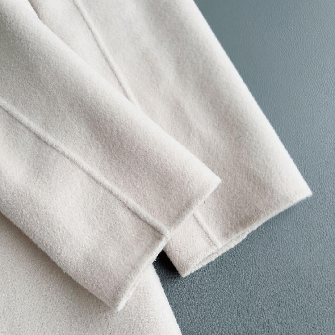 銀座マギー　platine　ウールフーデットコート　ダブルフェイス　リバー