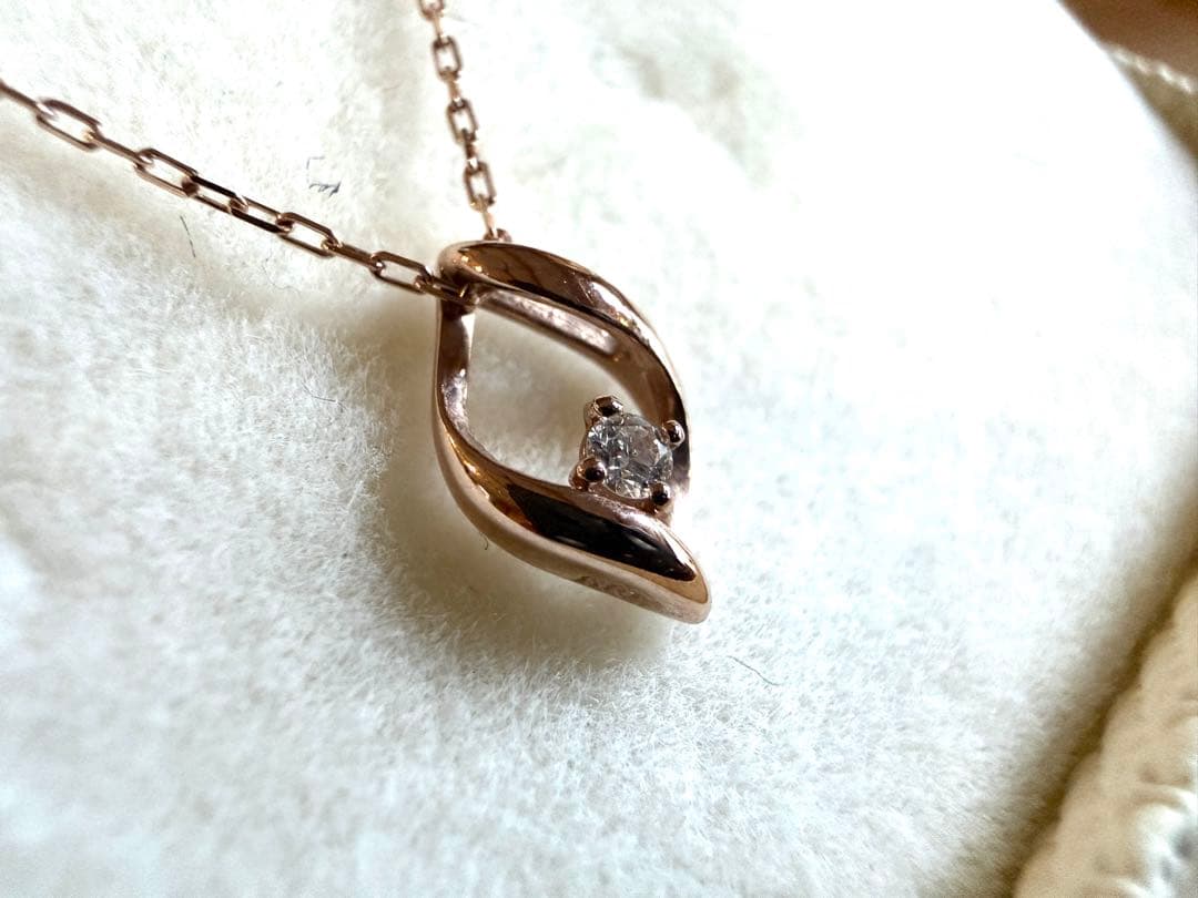 TSUTSUMI K10ピンクゴールド ダイヤモンド ネックレス