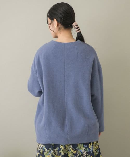 KATHARINE ROSS エシカルモッサミディコート　ブルー　ウール