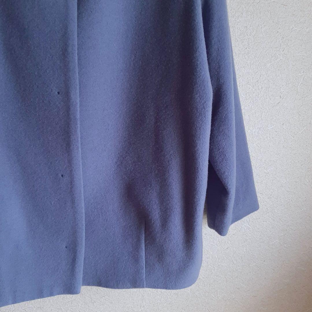 KATHARINE ROSS エシカルモッサミディコート　ブルー　ウール