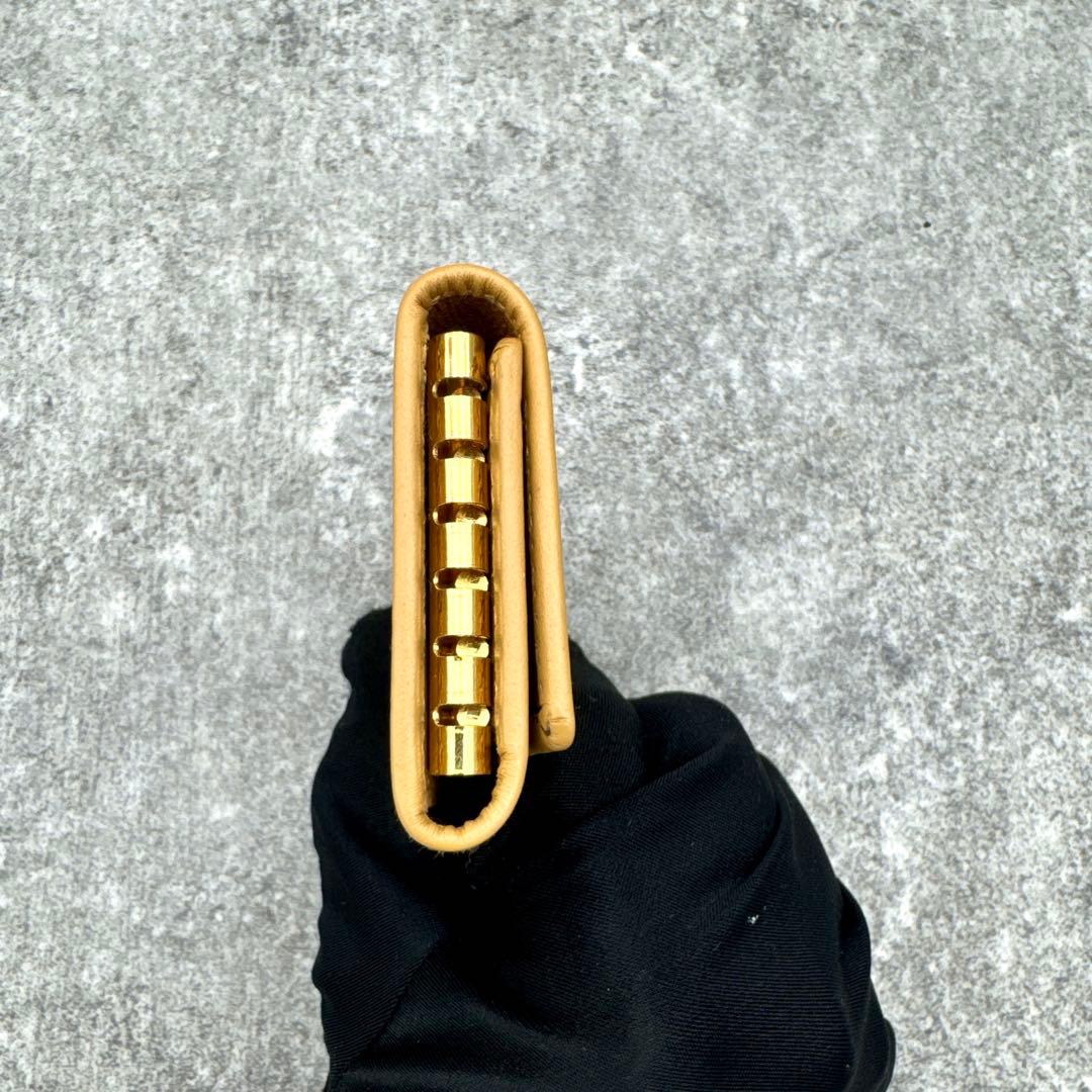 極美品　セリーヌ トリオンフ マカダム 6連キーケース ブラウン M14