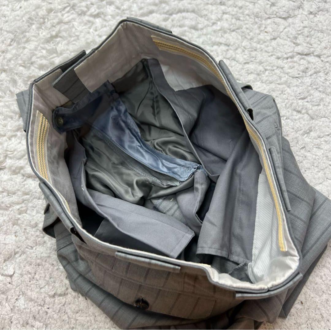 スーツ スリーピース オーダー ビスポーク ドーメル　 ストライプ グレー