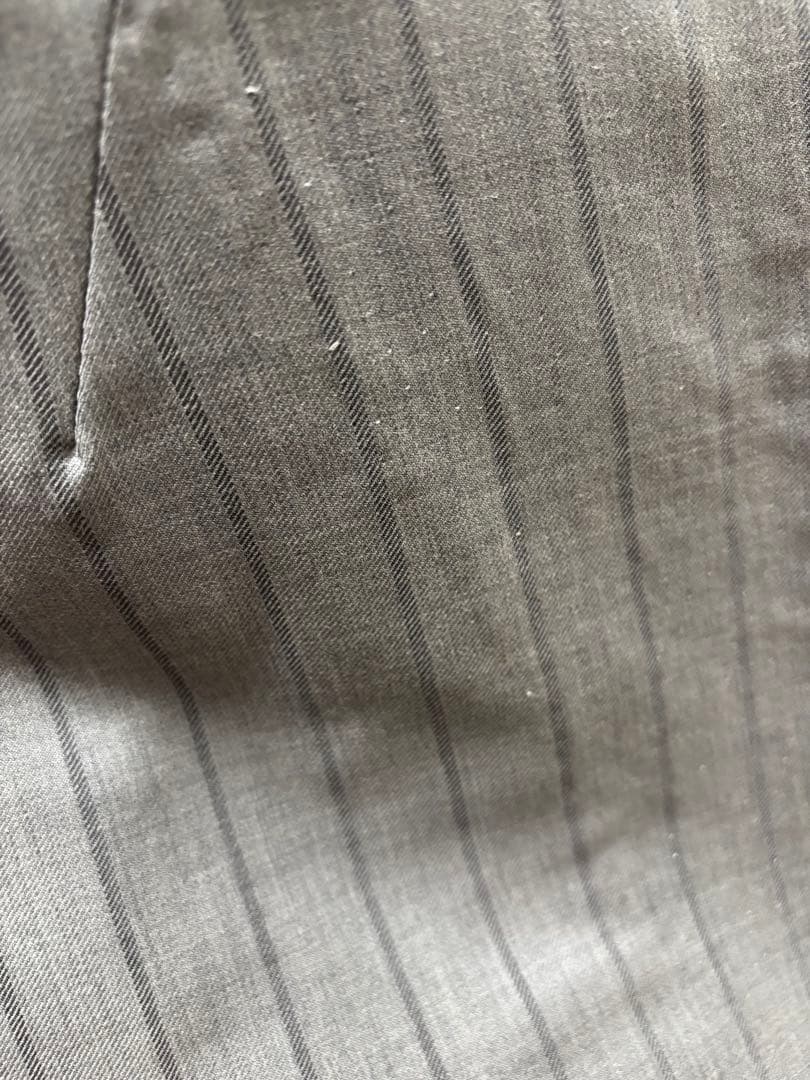 スーツ スリーピース オーダー ビスポーク ドーメル　 ストライプ グレー