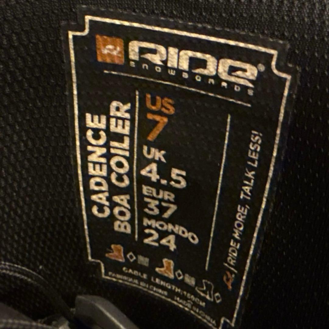 ライド スノーボードシューズ レディース オールブラック 24cm
