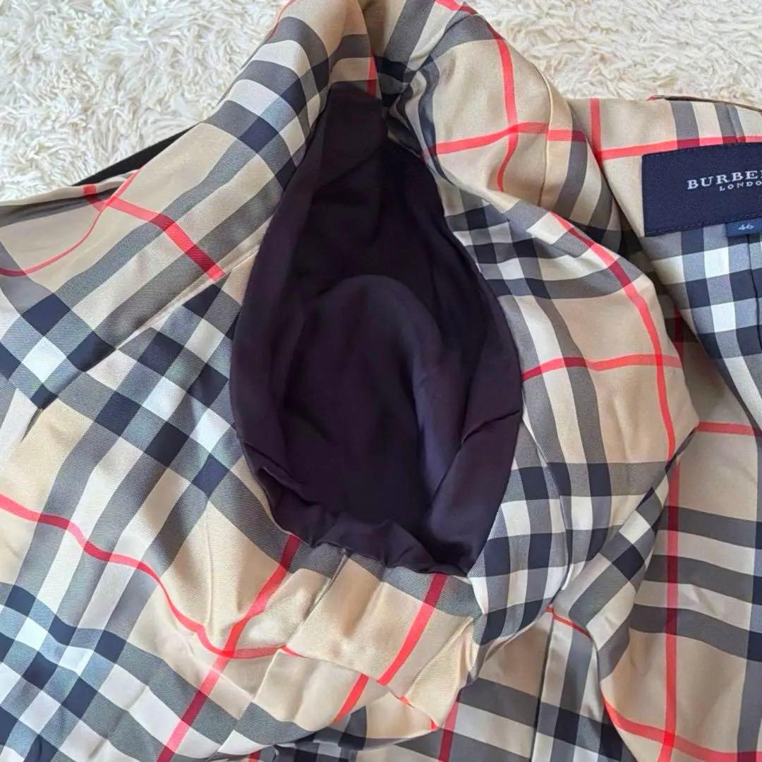 【超美品】バーバリーロンドン テーラードジャケット ノバチェック 46