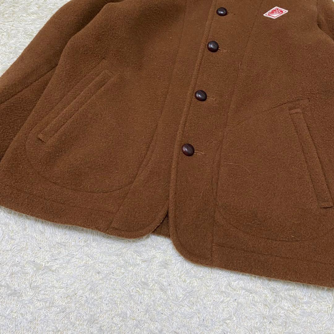 【美品】ダントン　ウールモッサ　ショールカラージャケット　ブラウン　40