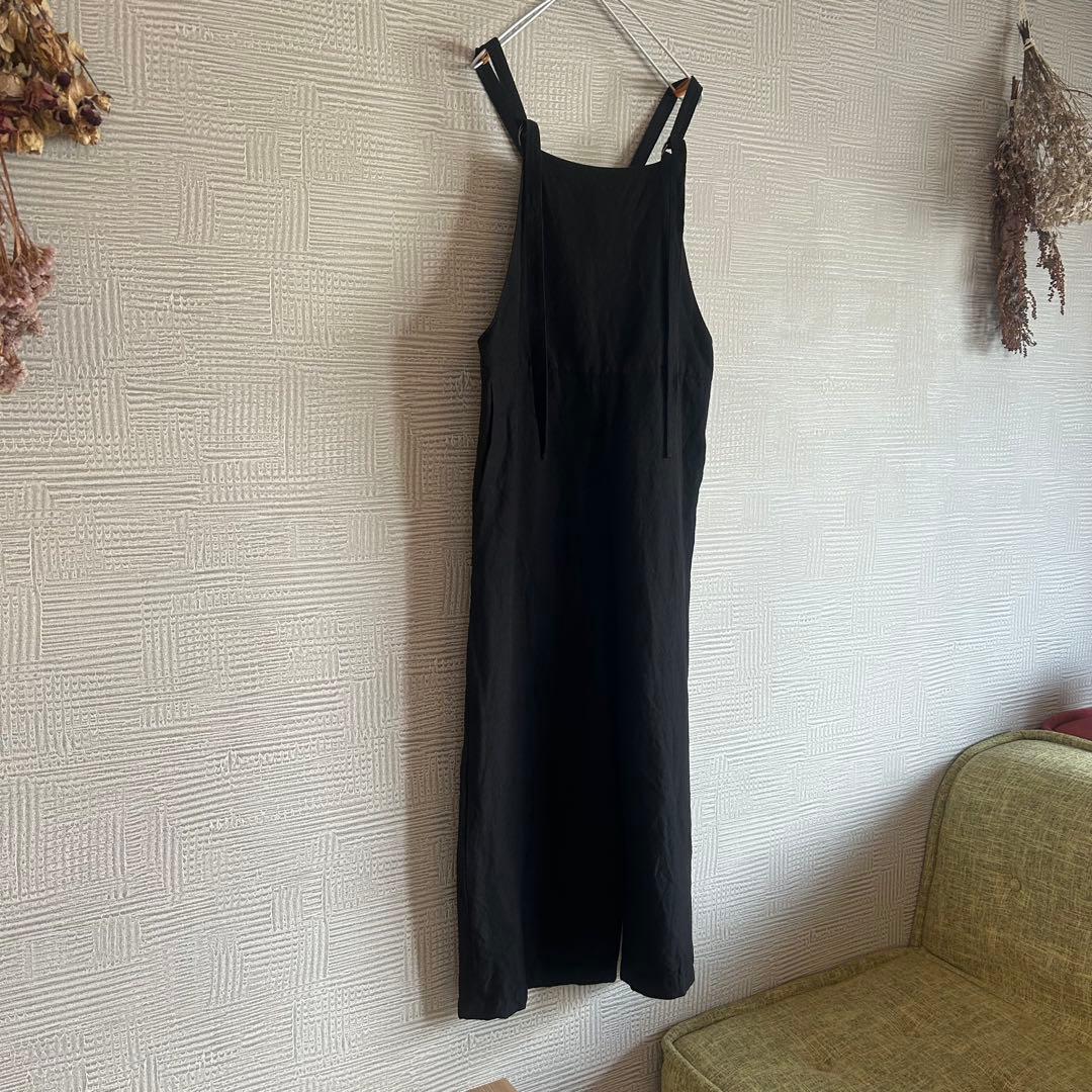 さぼ様♡【美品】ADAM ET ROPE'☆＜逸品シリーズ＞バンブーリネンサロペ