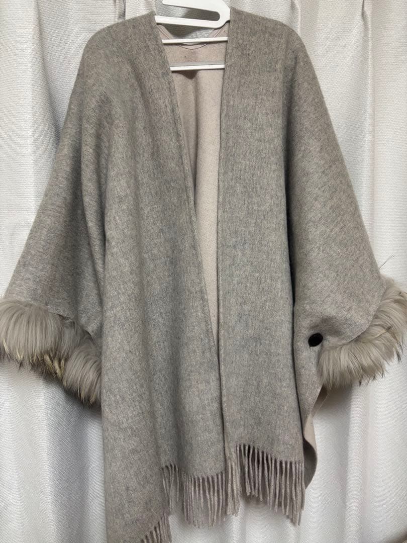 GRACE CONTINENTAL ファー付きポンチョ　美品