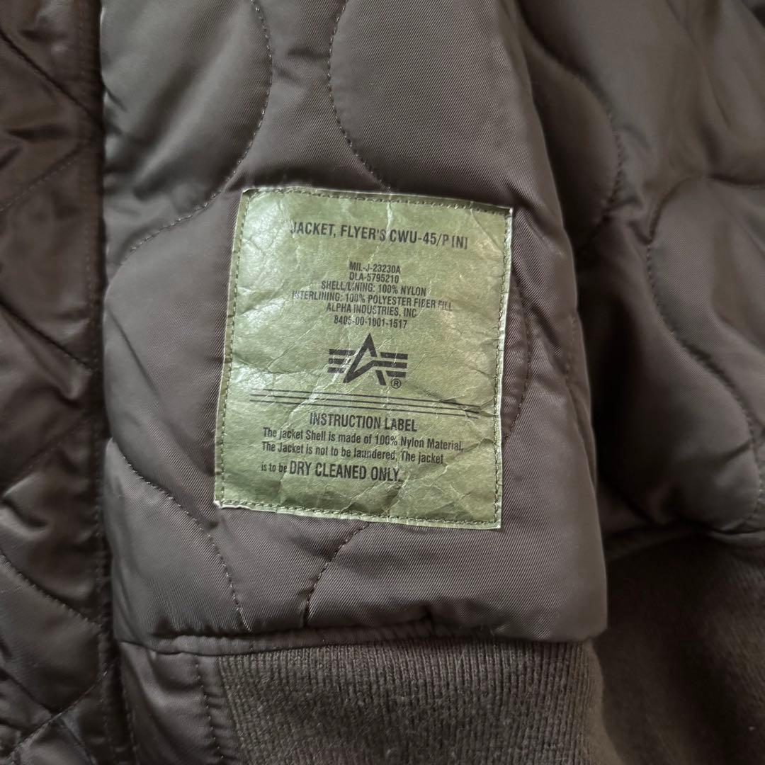 アルファインダストリーズ　CWU-45P フライトジャケット　L　ボンバー　短丈