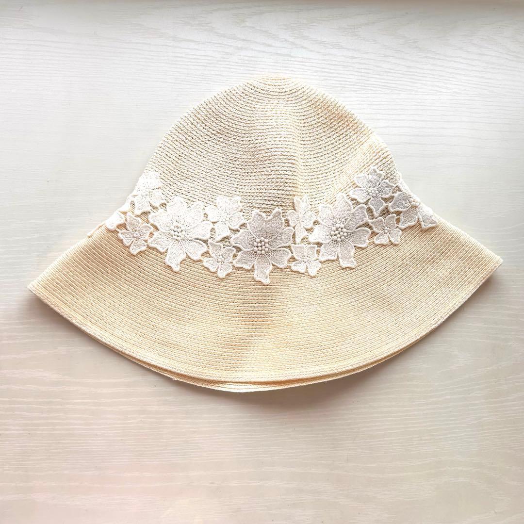 希少！未使用品　Athena New York ハット　フラワー　レース