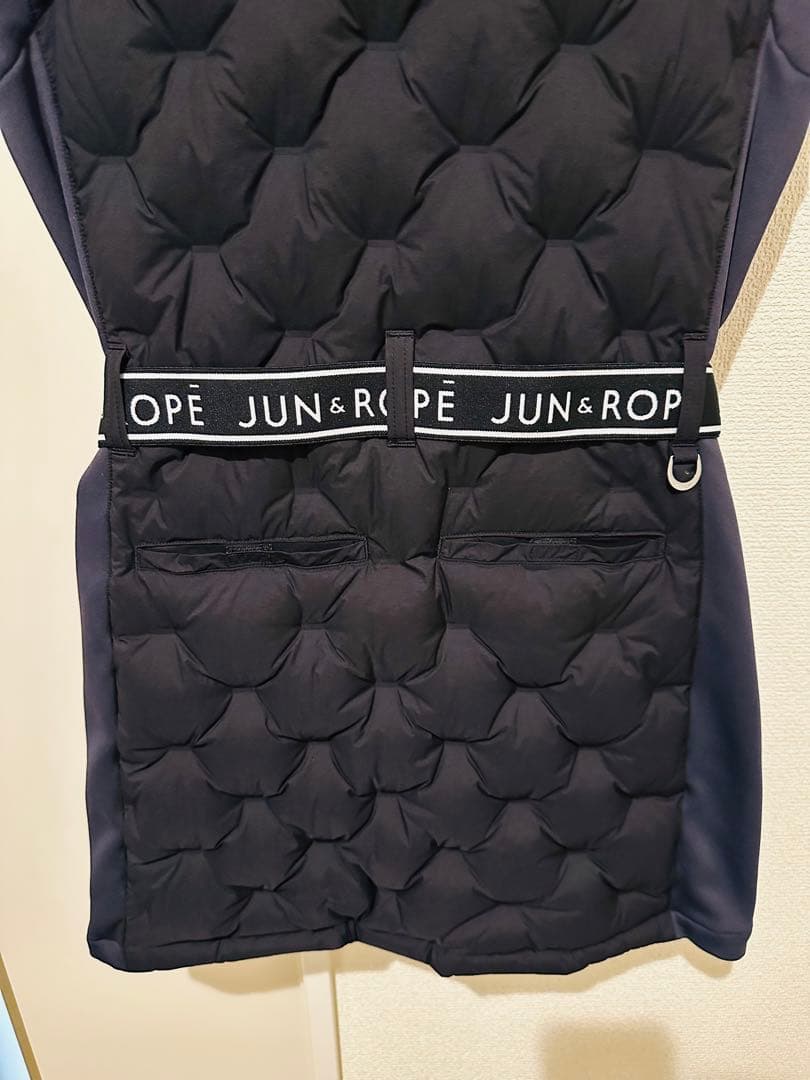 ニッコリ JUN & ROPE ゴルフ ウェア ダウン ワンピース 黒