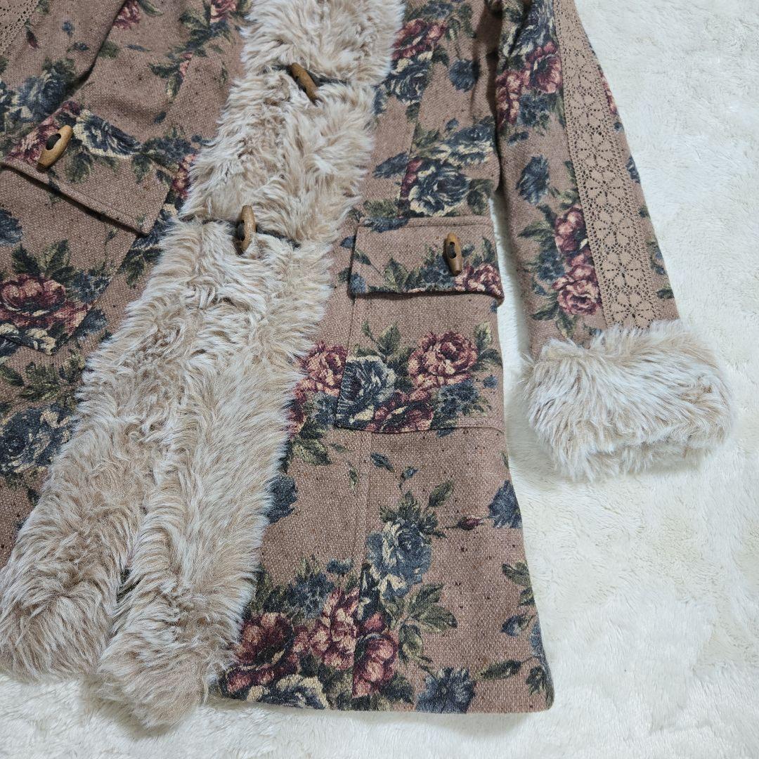 Lest Rose レストローズ ダッフルコート ゴブラン レース 花柄 日本製