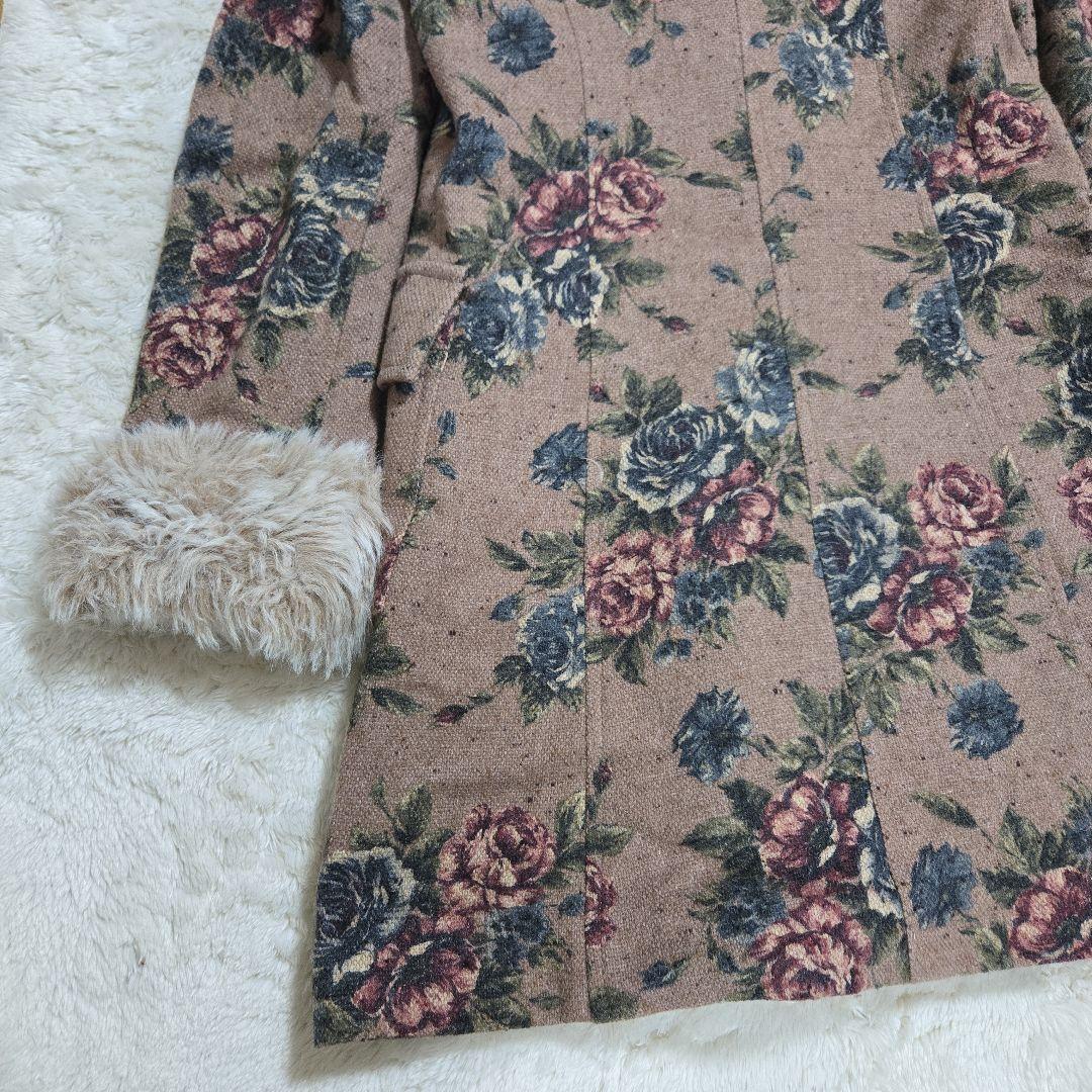 Lest Rose レストローズ ダッフルコート ゴブラン レース 花柄 日本製