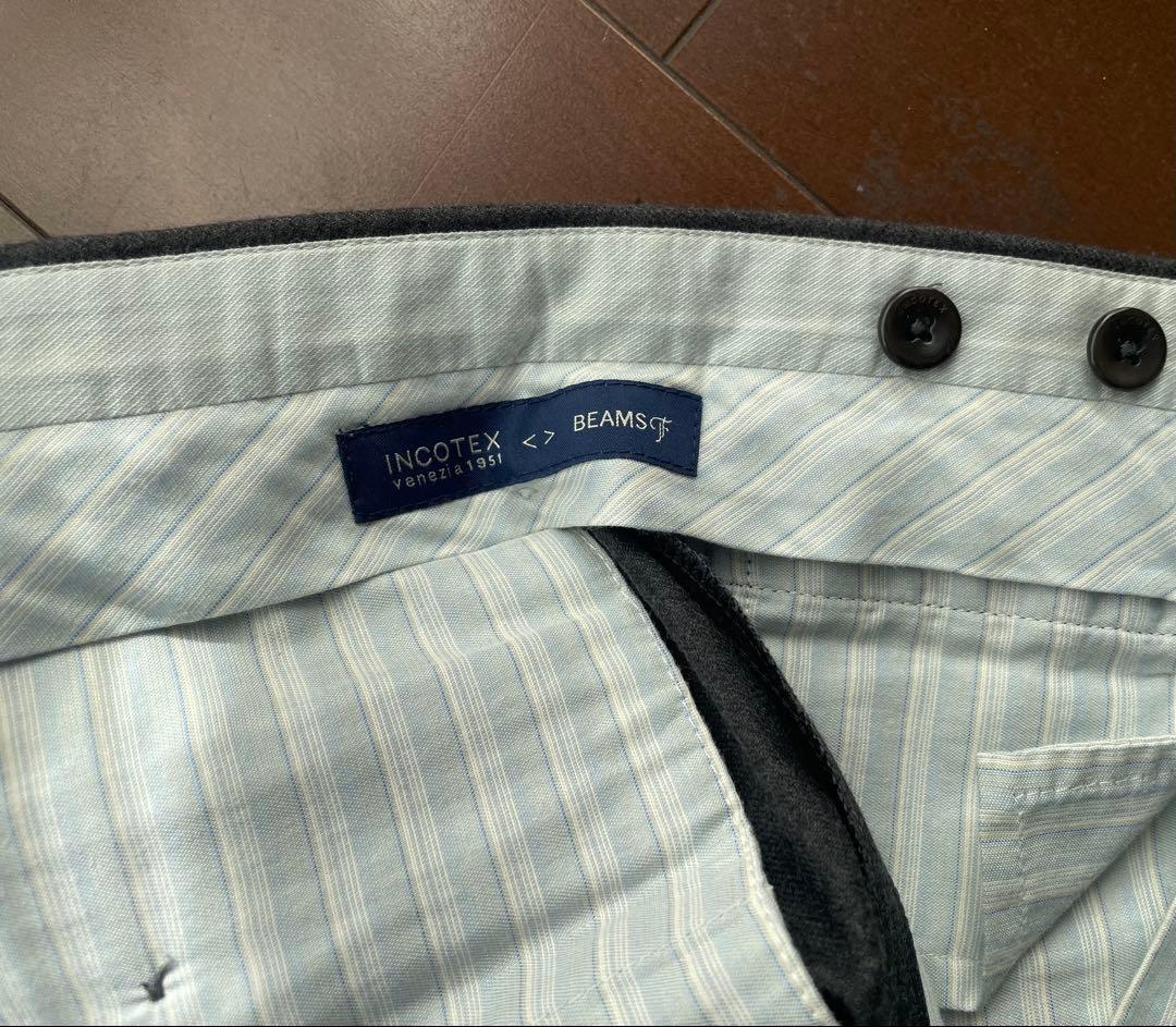 Incotex インコテックス　パンツ　サイズ48 チャコールグレー　ワンタック