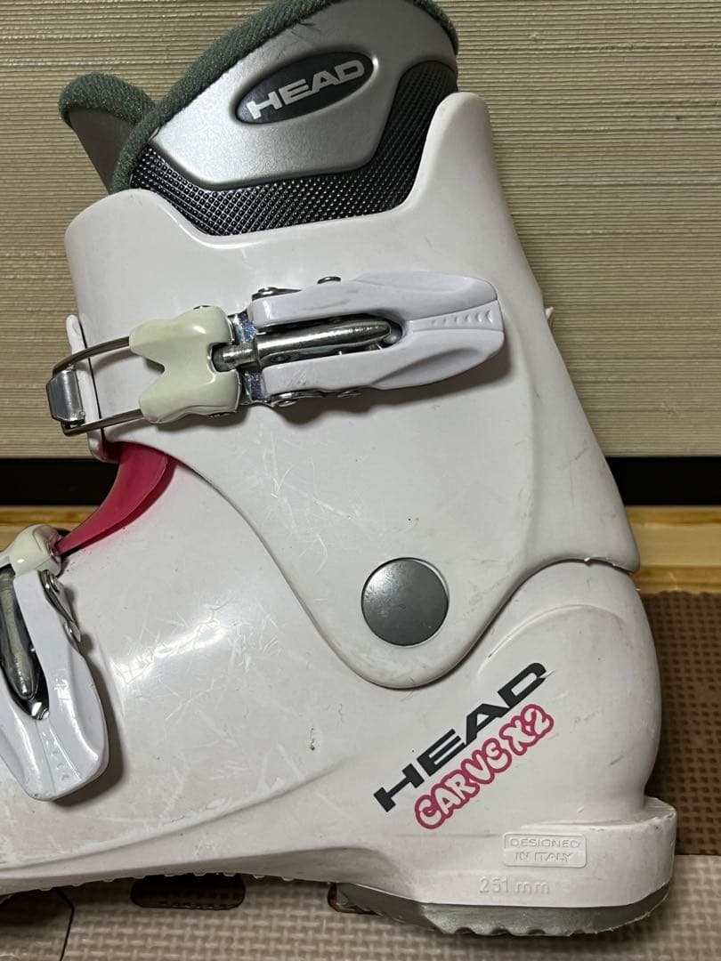 スキー3点セット KAZAMA 100cm ピンク スキー板 ストック ブーツ