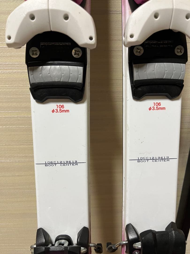 スキー3点セット KAZAMA 100cm ピンク スキー板 ストック ブーツ