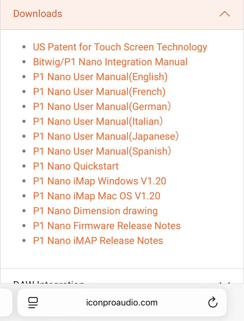 ICON DIGITAL P1 NANO フィジカルコントローラー
