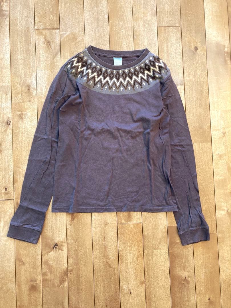 NUMBER (N)INE ノルディック模様 長袖カットソー 2ジョージ期