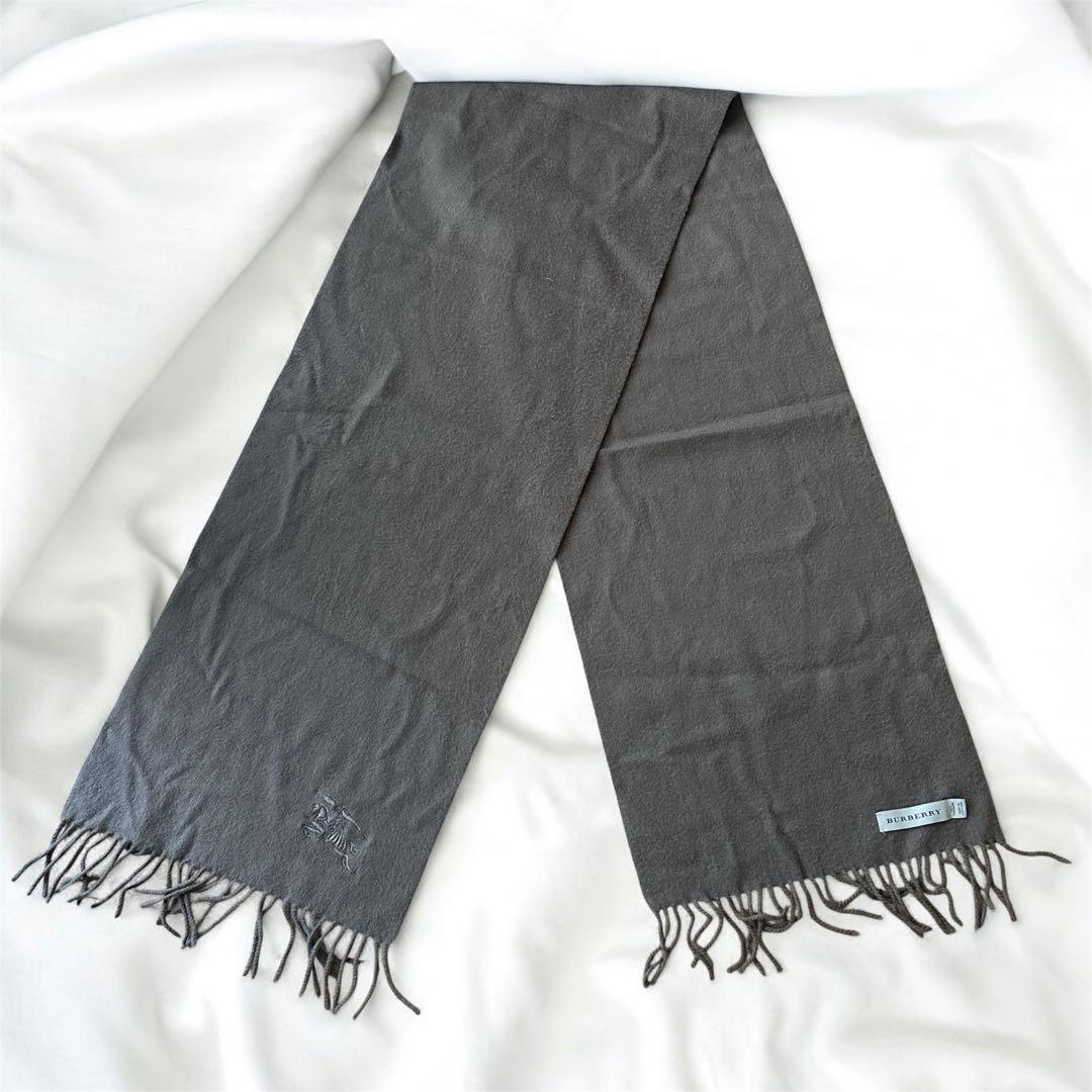 ✨カシミヤ100%✨バーバリー　マフラー ホース刺繍 希少 近年モデル