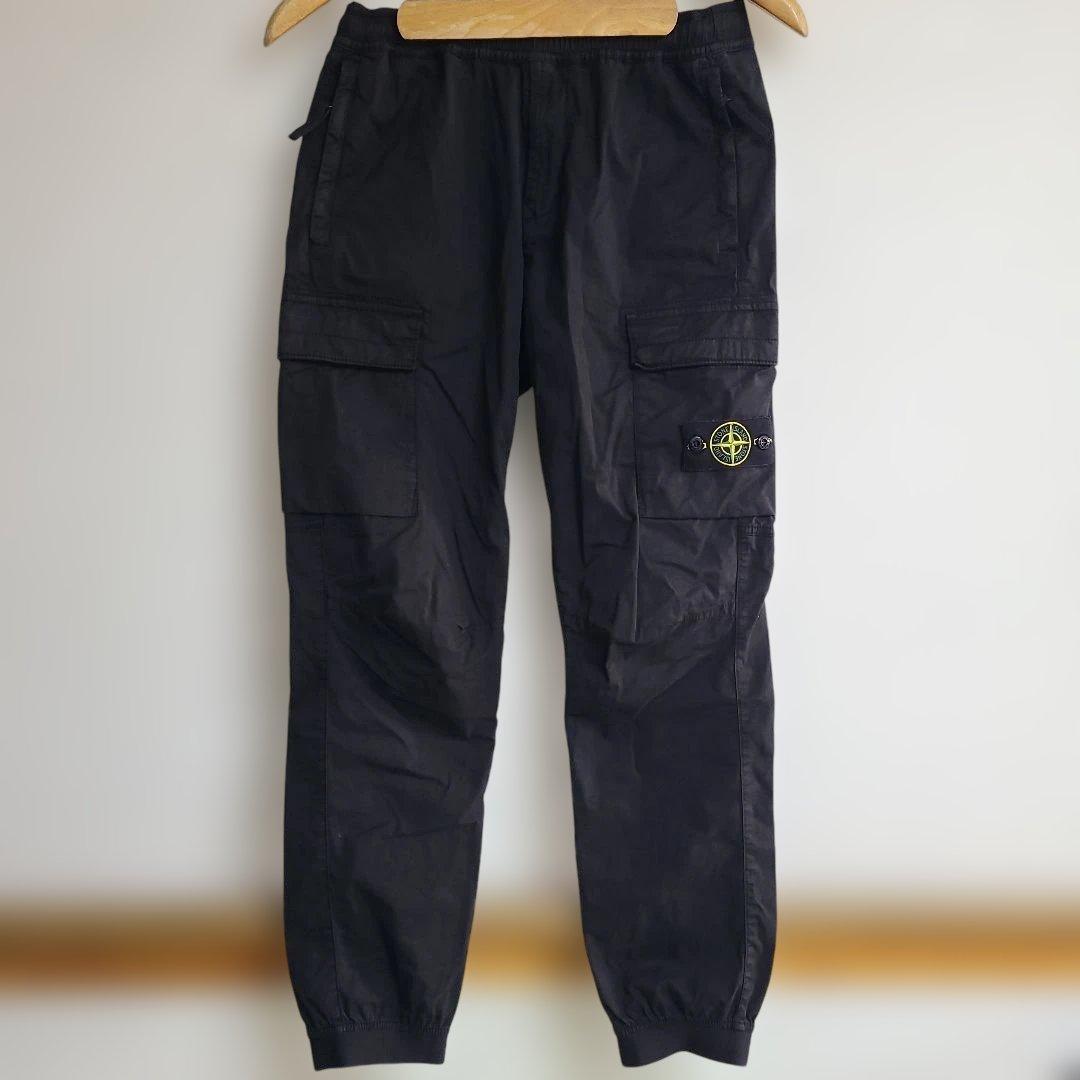 ストーンアイランド stone ブラックカーゴパンツ W30
