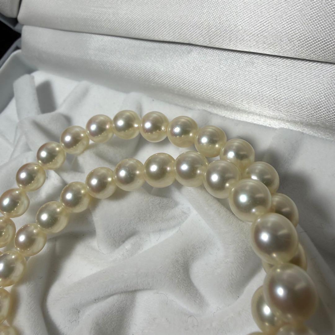 ◆テリ艷やか◆あこや真珠◆パール ネックレス アコヤ真珠 シルバー金具 42cm