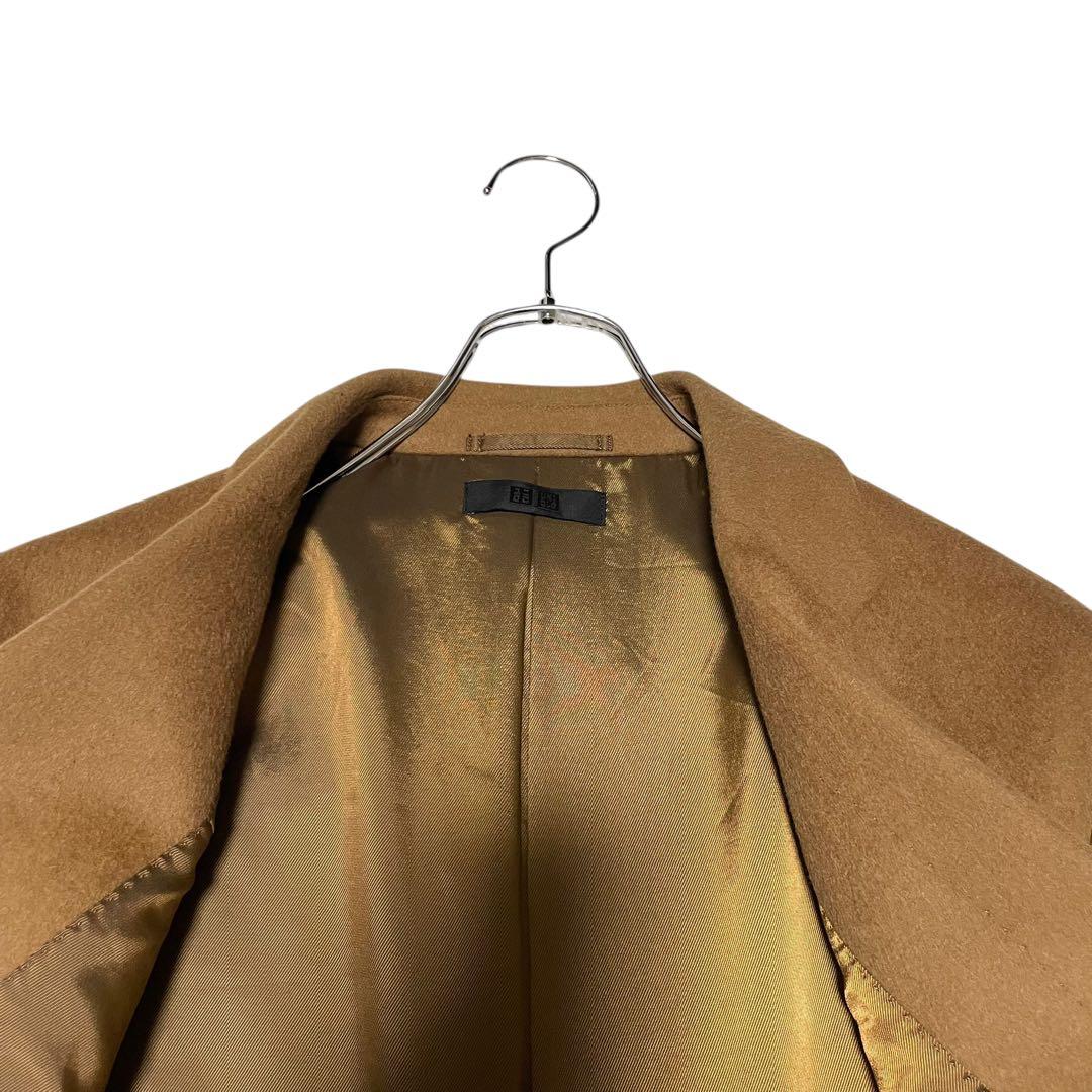 2025AW×カシミヤ混【UNIQLO】美品ロングチェスターコート キャメルXL
