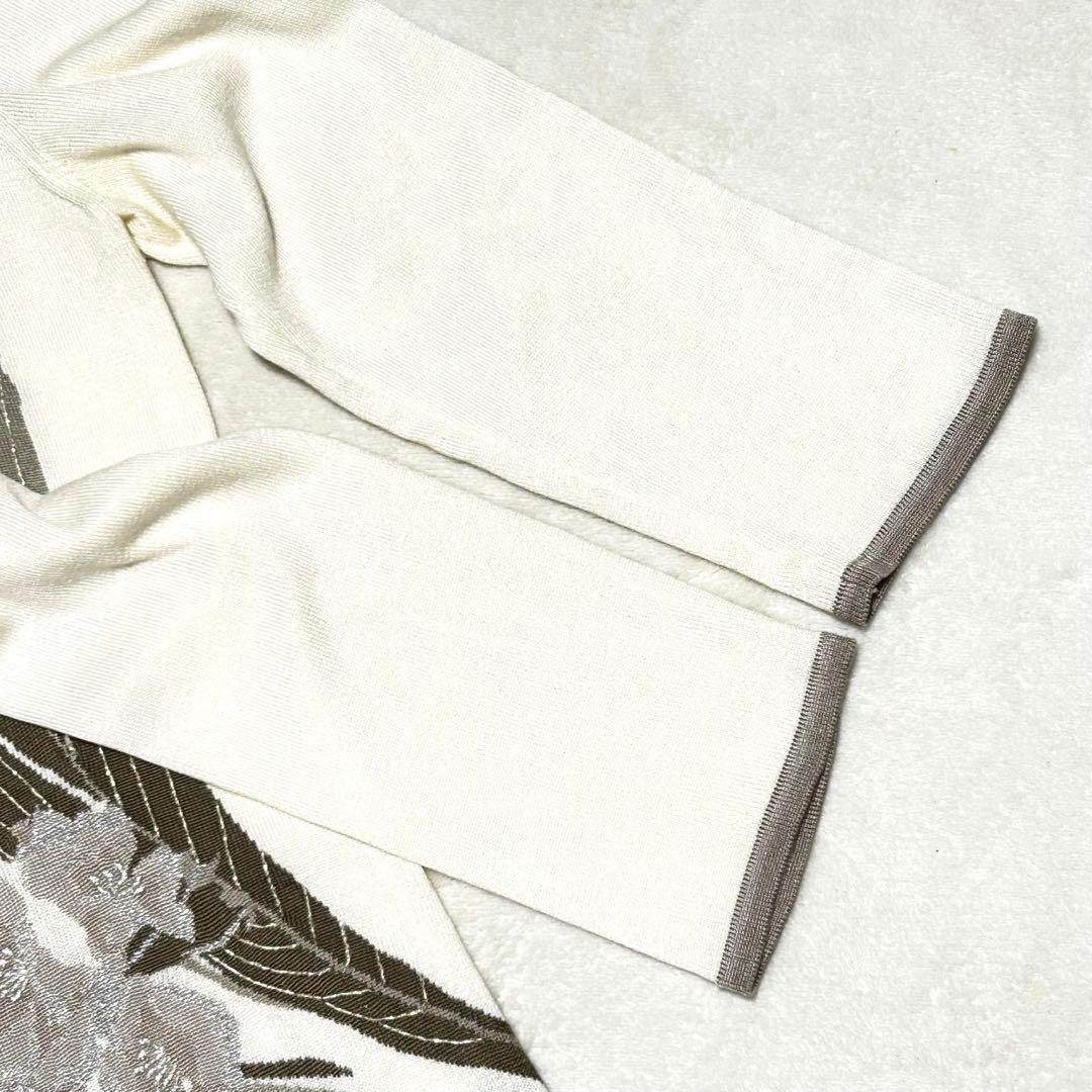 LEONARD レオナール シルク混 花柄ニットチュニック 40