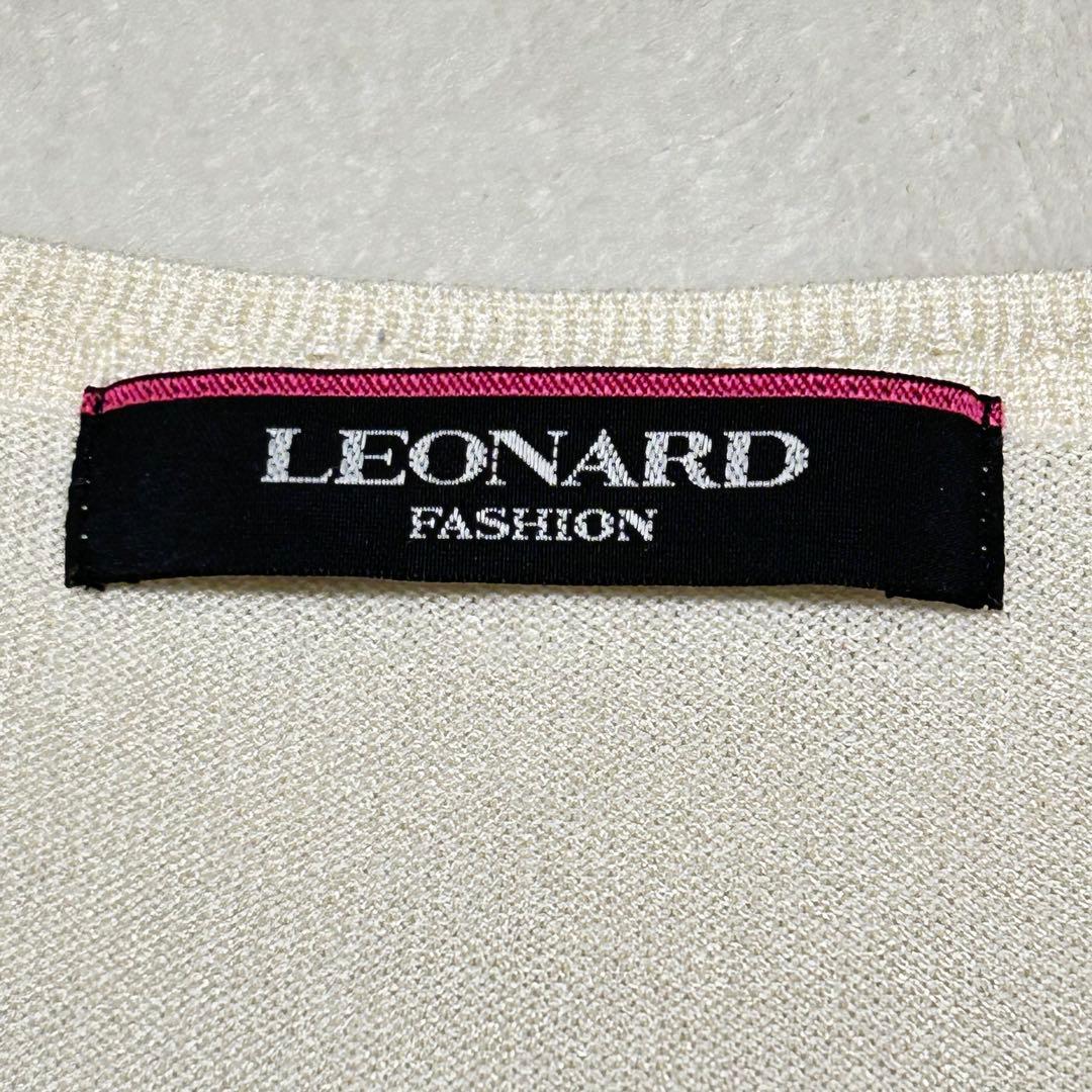 LEONARD レオナール シルク混 花柄ニットチュニック 40