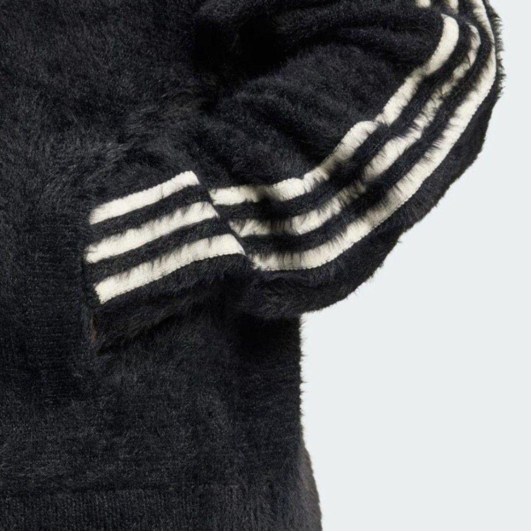 【adidas】新品、フェイクモヘヤ クラシック トラックジャケット 黒