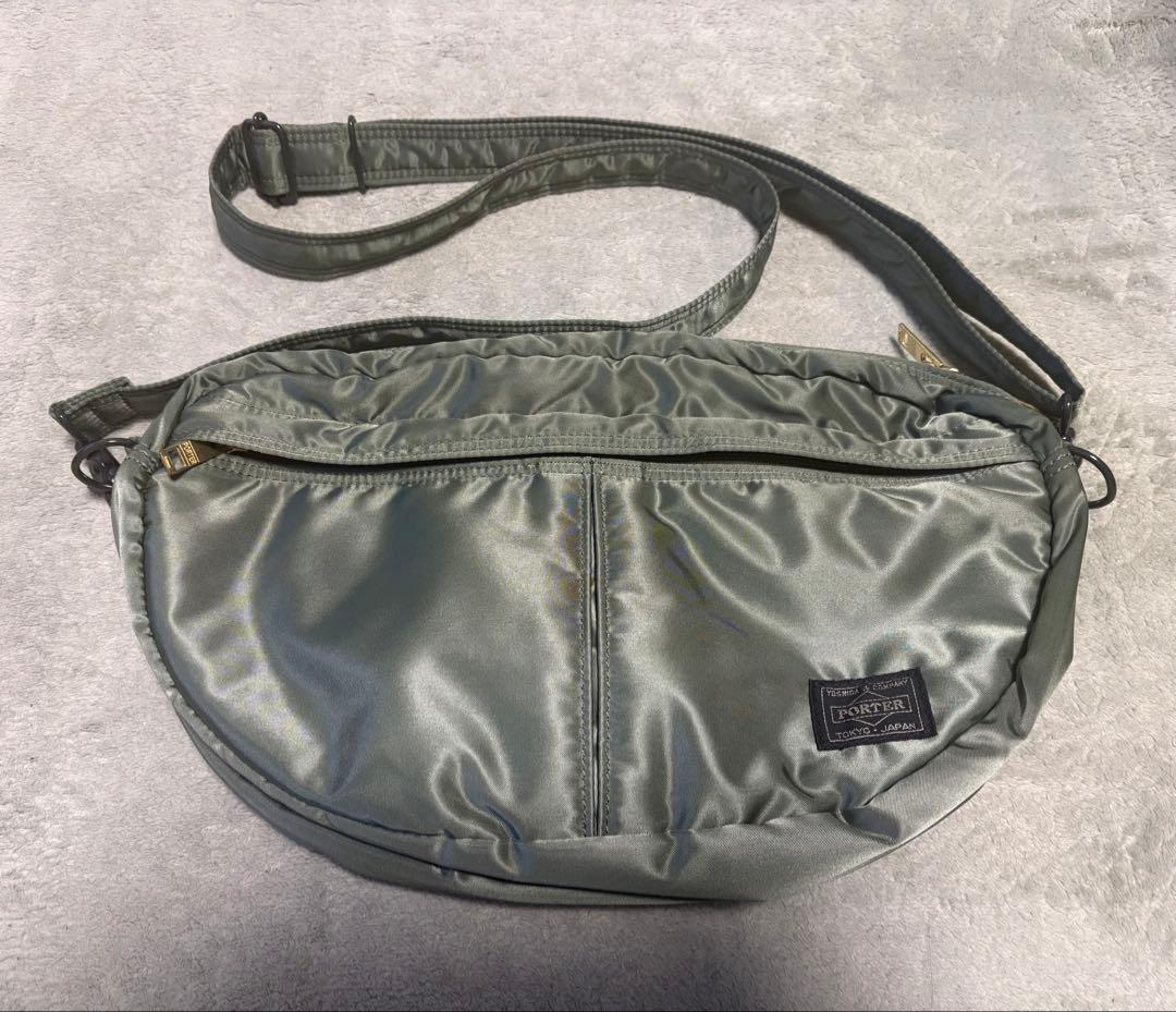 PORTER タンカー ショルダーバッグ セージグリーン ハーフムーン
