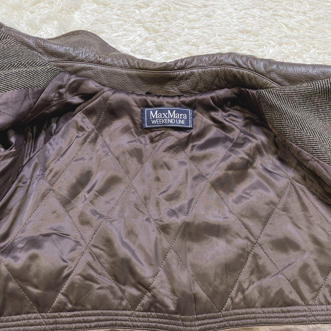 MaxMara WEEKEND ロングコート ヘリンボーン XL相当