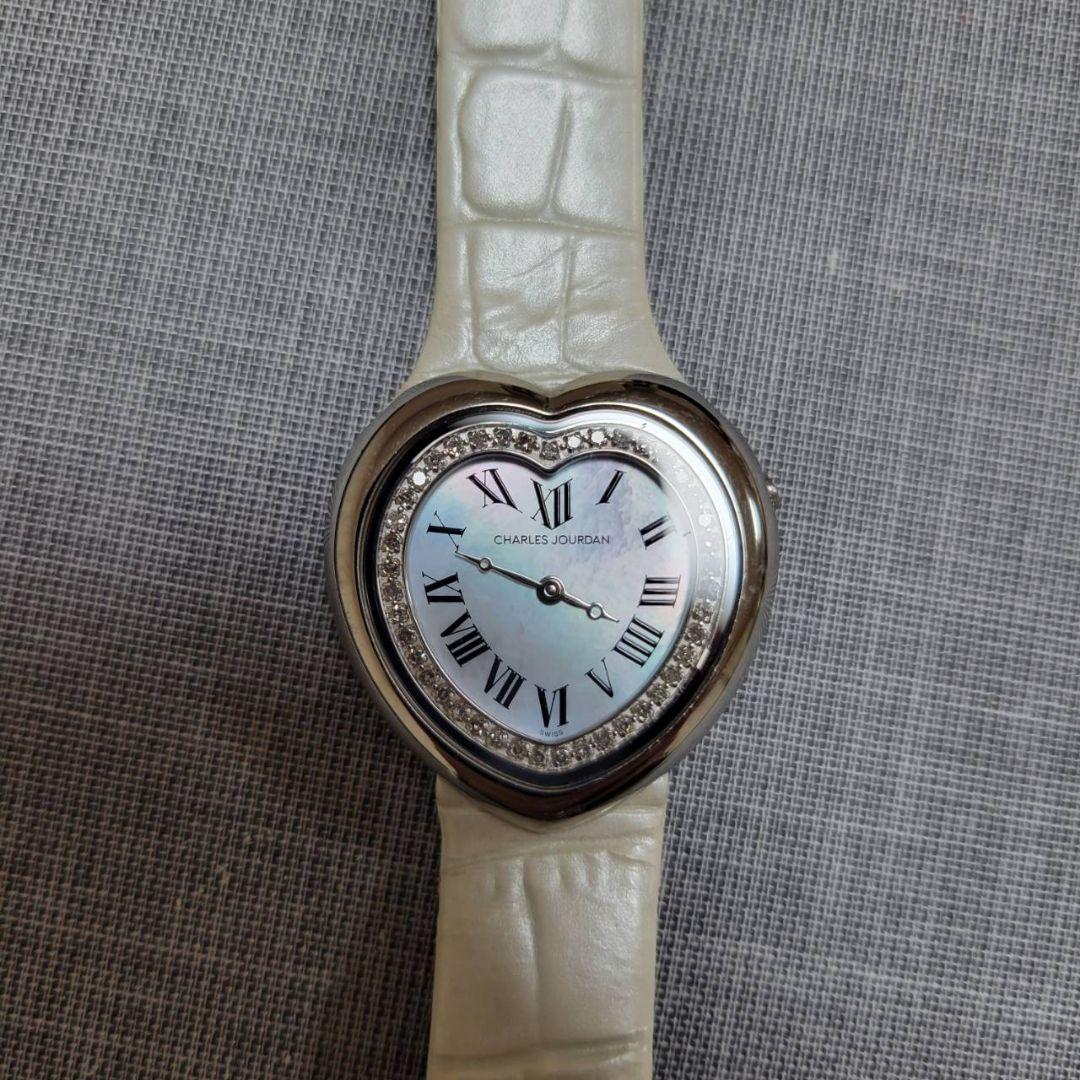 CHARLES JOURDAN 腕時計ハート クォーツ　稼働品【M-311】