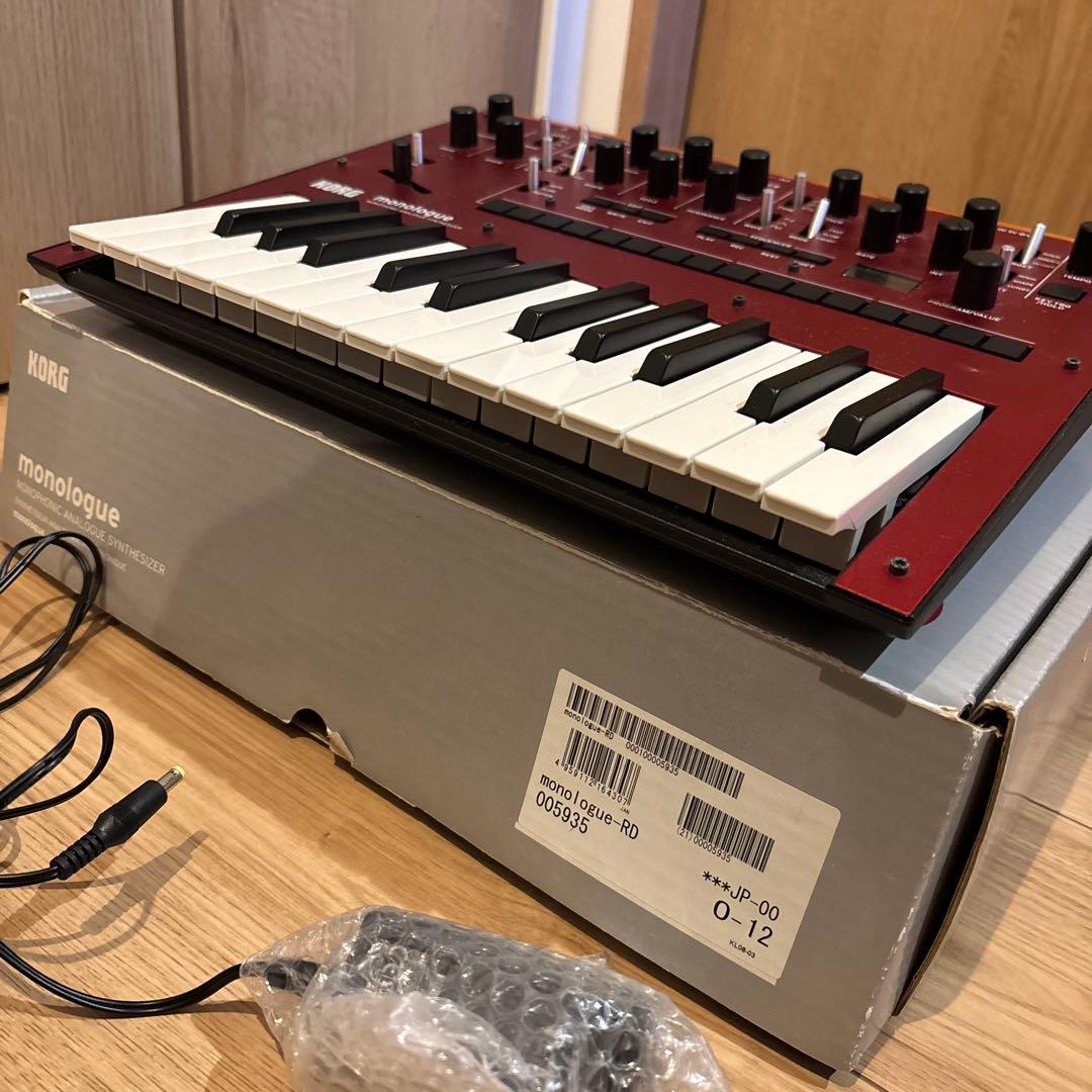 【美品】KORG monologue アナログシンセサイザー レッド【生産終了】