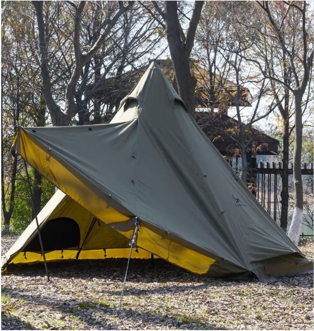 トモウント ワンポールテント TC ソロ テント 2.1m高さ （グリーン)