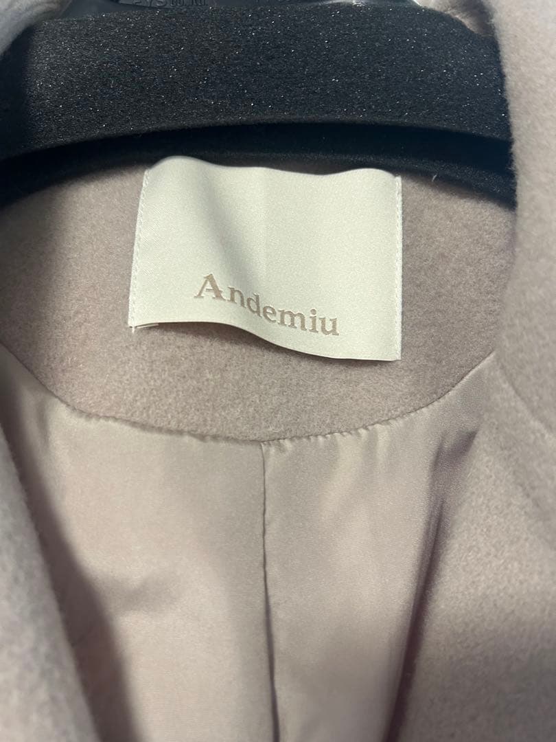 【新品　美品】Andemiu 無地ベージュ チェスターコート　フリーサイズ