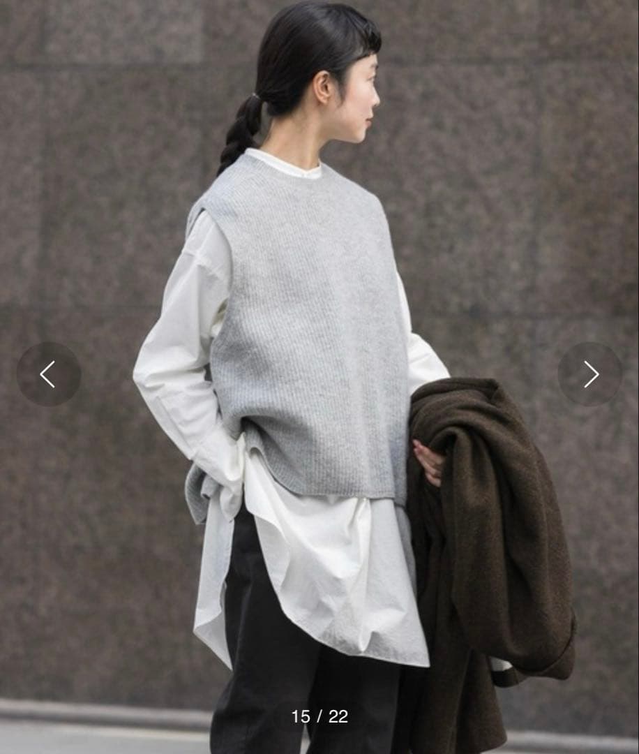 極美品　かぐれ　2023AW ハミルトンウールニットベスト