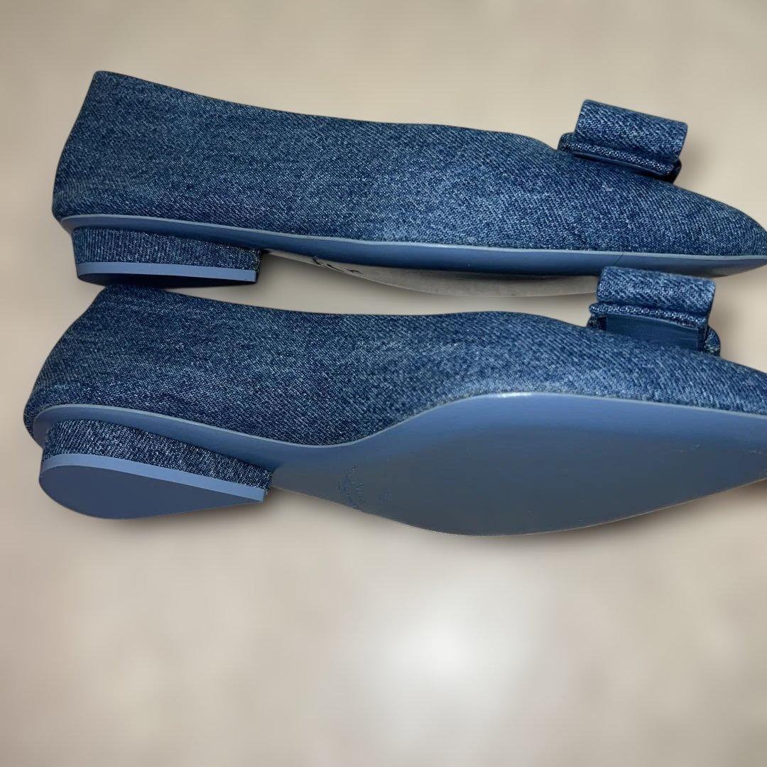 Salvatore Ferragamo デニム フラットシューズ 7.5