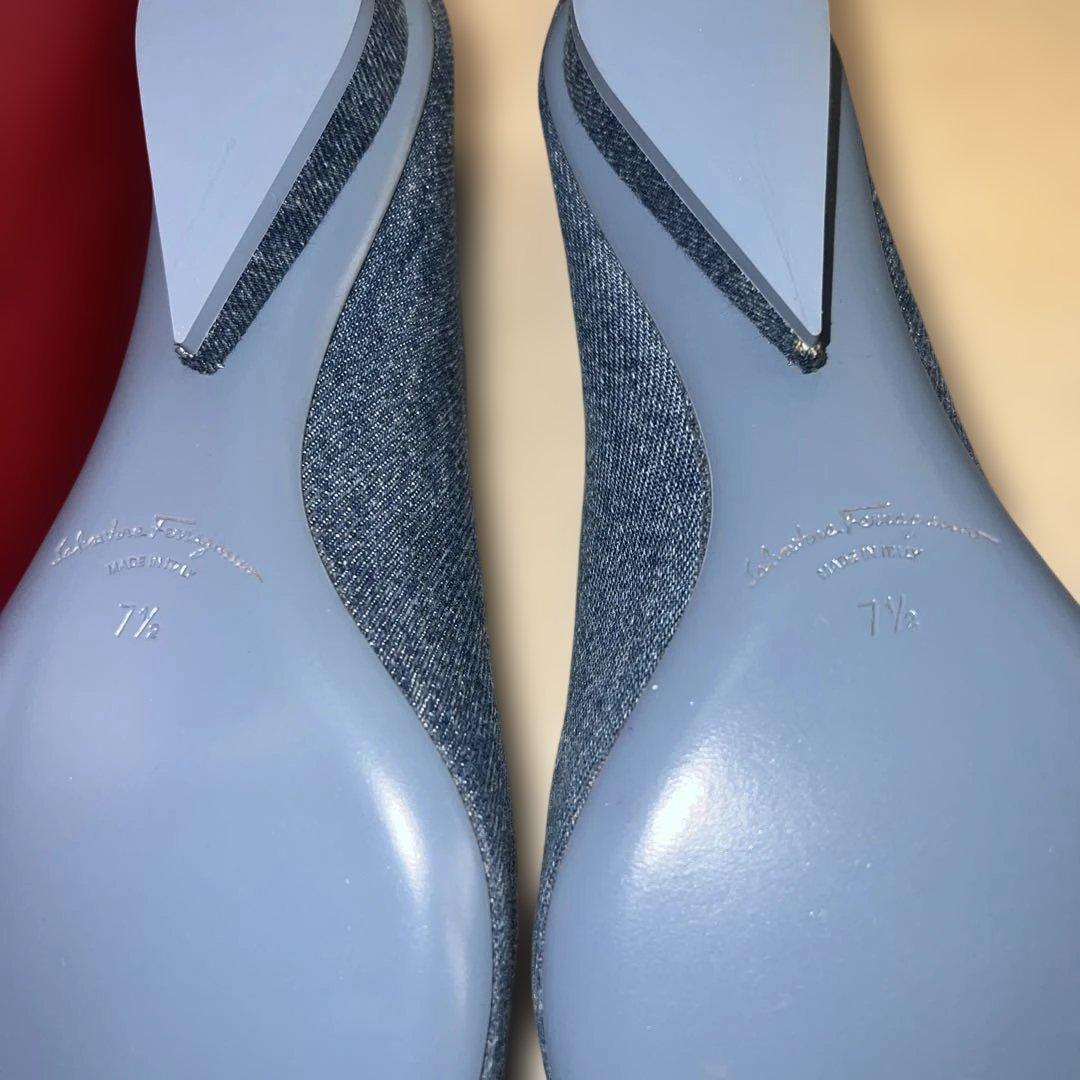 Salvatore Ferragamo デニム フラットシューズ 7.5