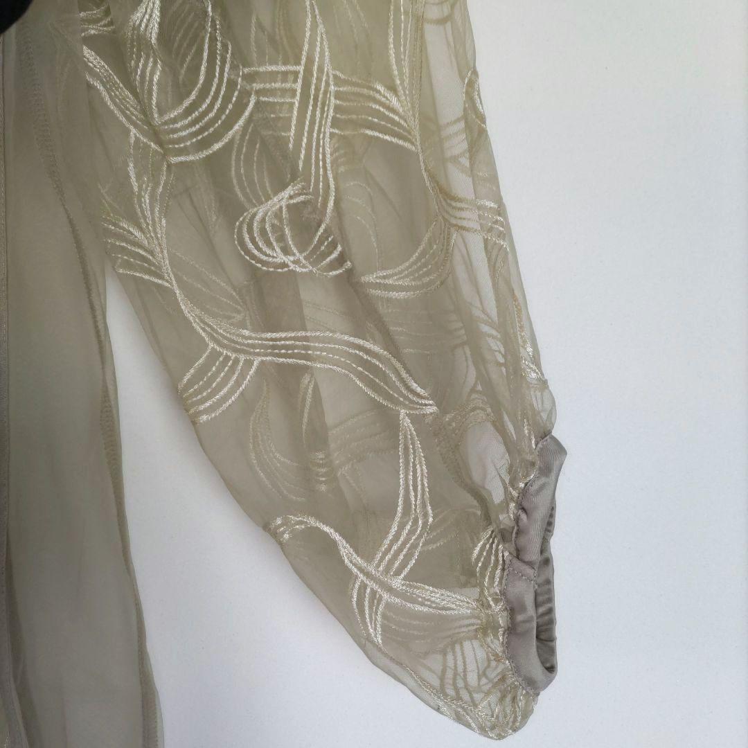 【Dorry Doll / niana】 リボン刺繍 ギャザードレス 結婚式 M