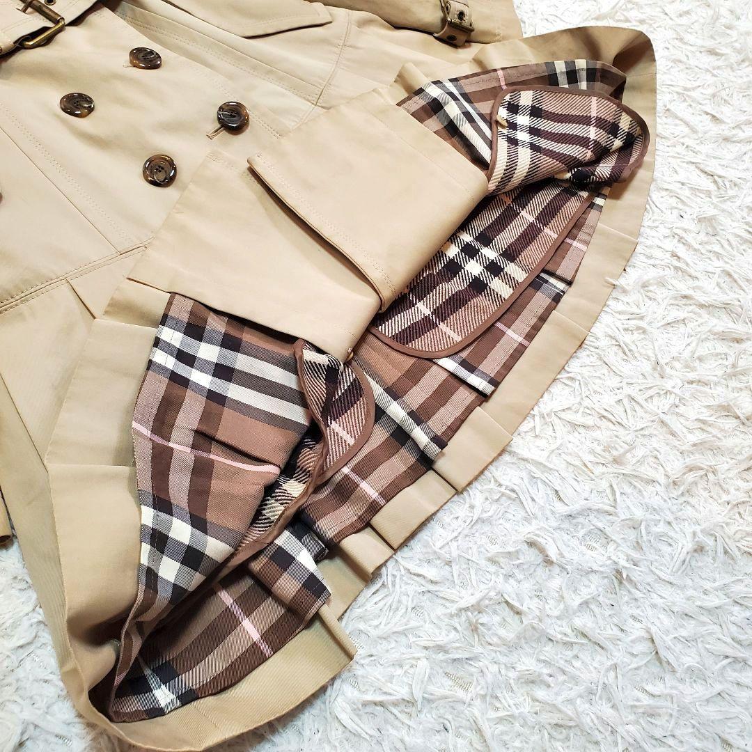 美品 バーバリーロンドン トレンチコート プリーツ ライナー付　ノバチェック