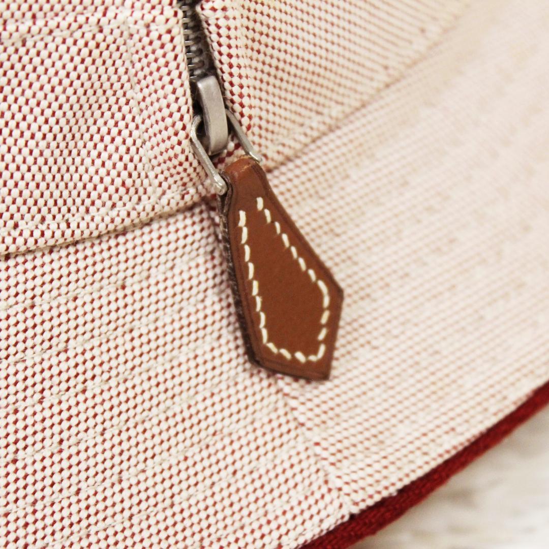 美品 エルメス バケットハット 帽子 コットン レッド HERMES