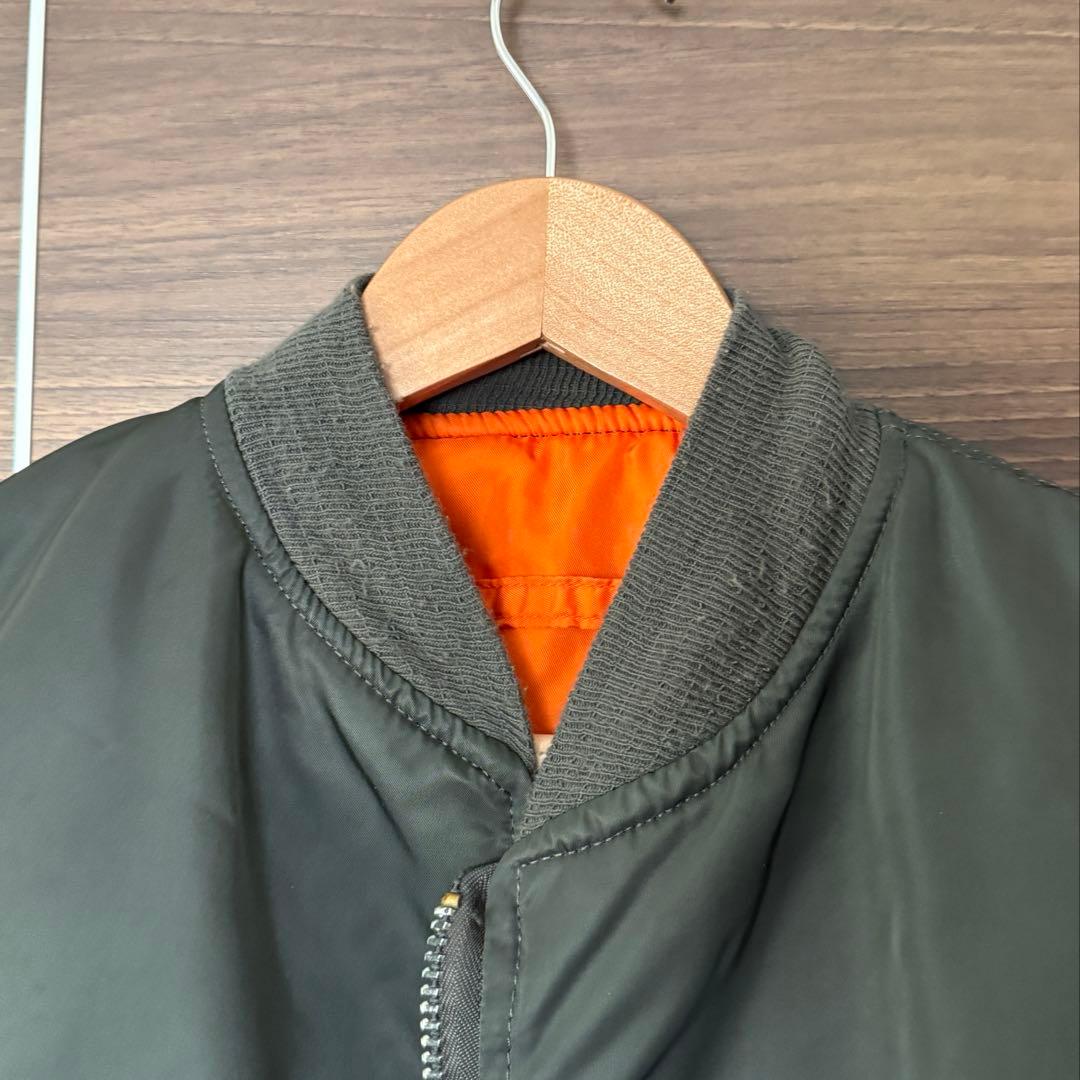 90s Alpha MA-1 フライトジャケットMサイズ オリーブusa製