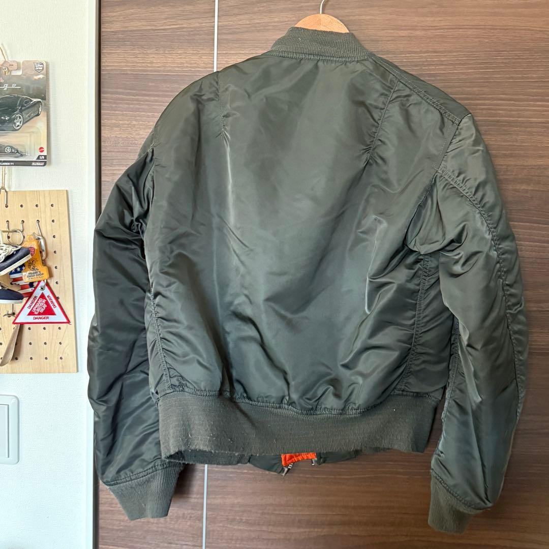 90s Alpha MA-1 フライトジャケットMサイズ オリーブusa製