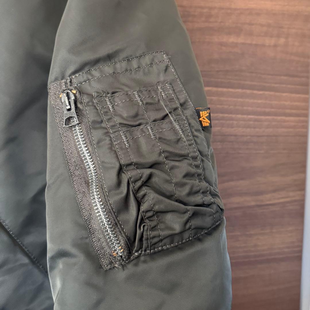 90s Alpha MA-1 フライトジャケットMサイズ オリーブusa製