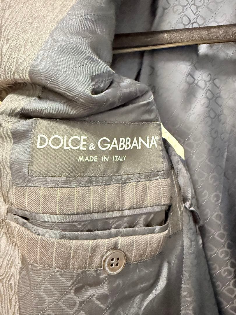 DOLCE&GABBANA スーツ 48サイズ グレーストライプ 裾直し済 美品